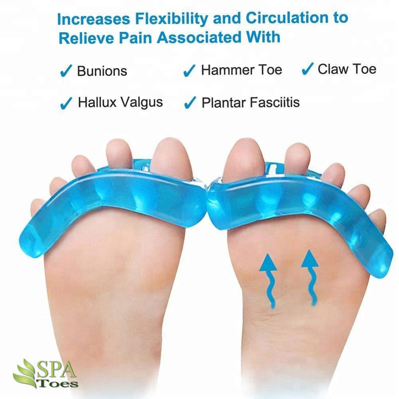 [Australia] - Toe Separators Stretchers Straighteners & Dividers for Correcting Overlapping Toes, Bunions, Hammer Toe, Corns, Pedicures SPA Toes - Orthopedic - Soft Gel Spacers - Cleansing Alcohol Pad 