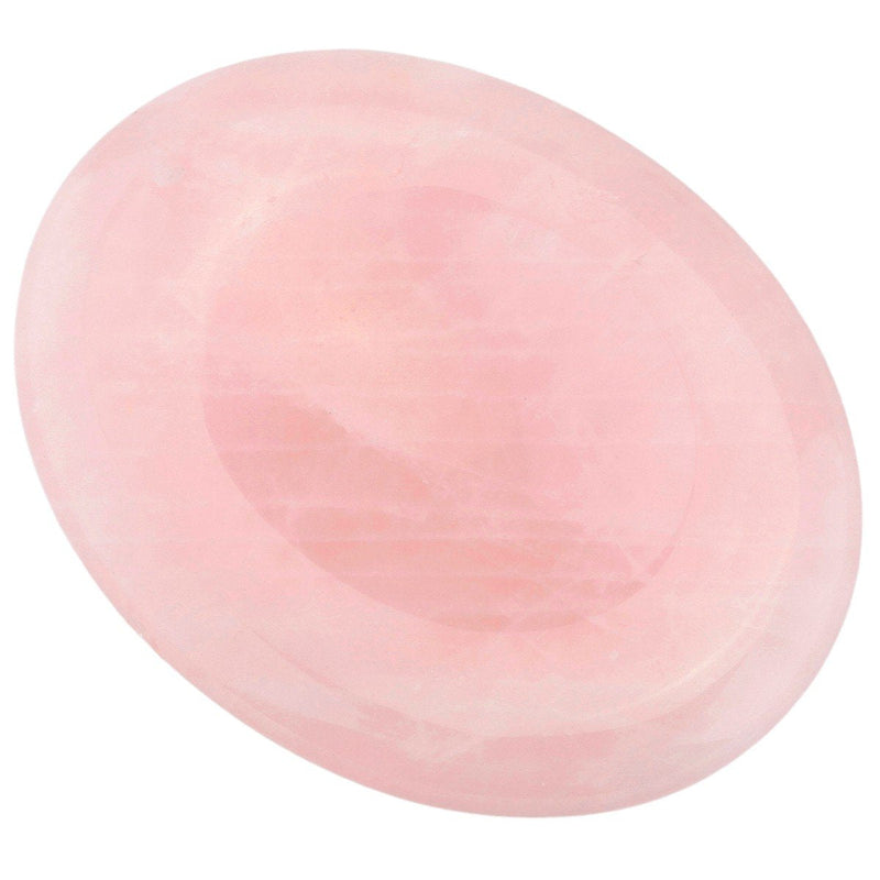 [Australia] - mookaitedecor 1Pc Natural Rose Quartz Thumb Stone,Pocket Palm Worry Stone Healing Crystal Meditation Stress Relief,Top Drilled 1pc Rose Quartz 