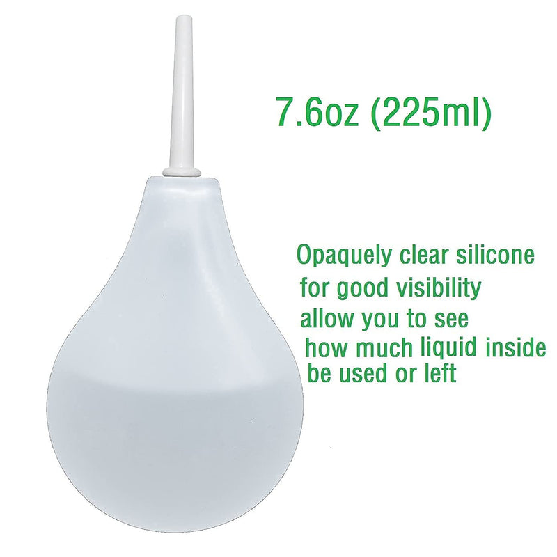 [Australia] - Clear Silicone Enema Bulb Anal Douche Kit for Colon Cleansing Men Women with 5Pcs Enema Replacement Nozzle Tip Applicator, Enema Vaginal Pump Rectal Irrigation Syringe Squeeze Ball Feminine Wash Care 5 Piece Set 