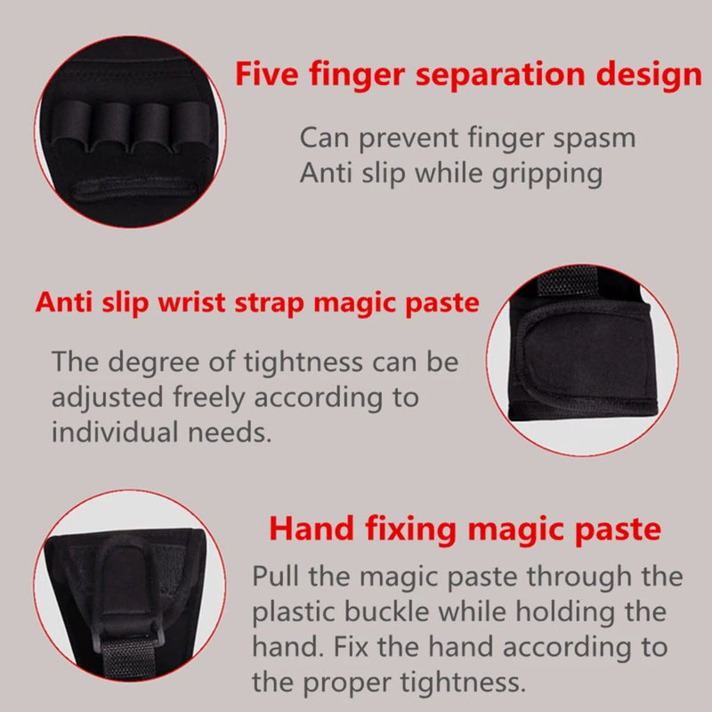 [Australia] - Finger Rehabilitation Train Auxiliary Gloves Splint Finger Recovery Grip Impairment Fitness equipment grip Hand Wrist Support (Regular) Nylon 