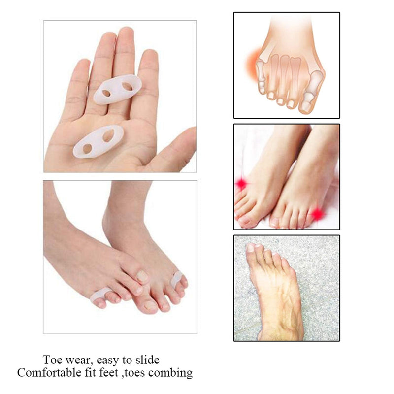[Australia] - 10 Pieces/5 Pairs, Gel Little Toe Buddy,Toe Corrector &Toe Straightener,Tailor's Bunion Pads - Soft Gel Bunionette Pads Tailors Bunion Pain Relief 
