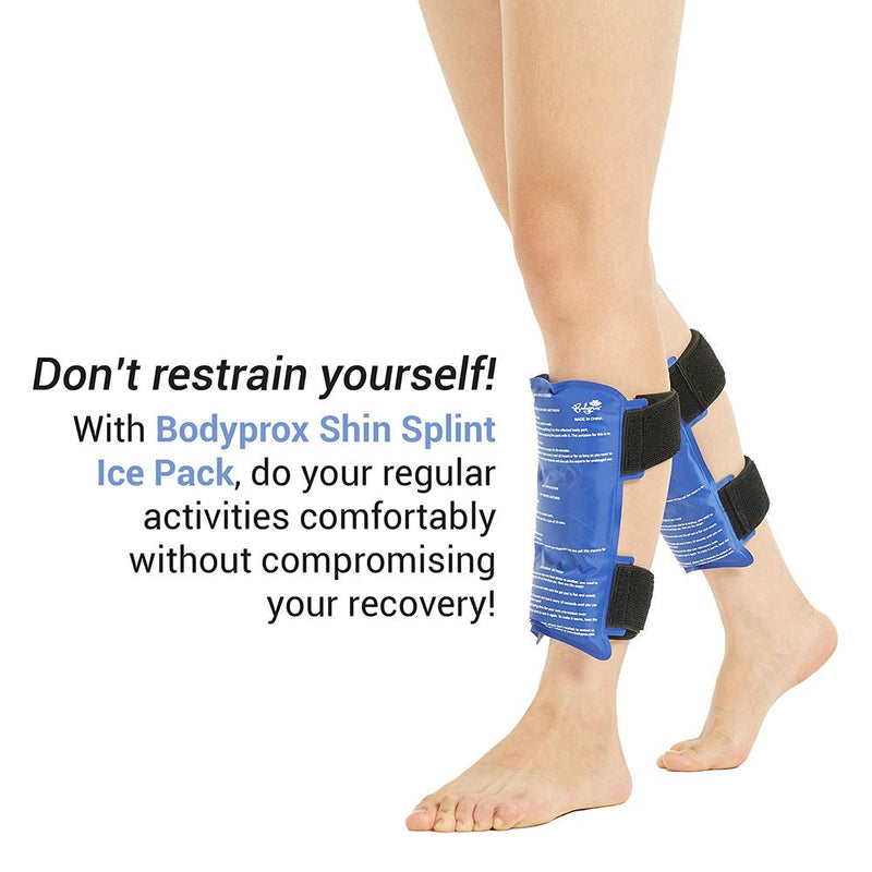 [Australia] - Shin Splint Ice Pack 2 Pack - Reusable Shin Cold and Hot Wrap for Shin Splints Pain Relief, Flexible Ice Pack for Runners 