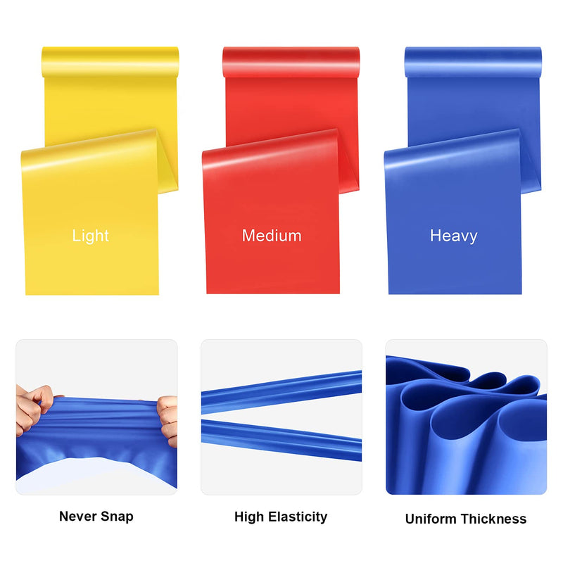 [Australia] - Resistance Bands Set, [Set of 3] 2.0M/6.5ft Skin-Friendly Exercise Bands with 3 Resistance Levels, Workout Resistance Bands Set for Women and Men,Ideal for Strength Training, Pilates, Yoga, Fitness 
