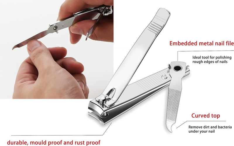 [Australia] - Nail Clipper, Nail Cutter, Heavy Duty Stainless Steel, Suitable for Thick, Soft Fingernail Toenail Men Women and Children (Pack of 1) 