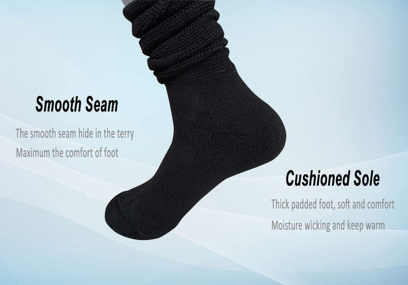 [Australia] - Extra Wide Bariatric Socks Non Binding Diabetic Sock for Lymphedema Swollen Edema Cast Leg Super Wide Calf for Men Women Elderly Sensitive Swelling Foot (Black/2 Pairs) Black 