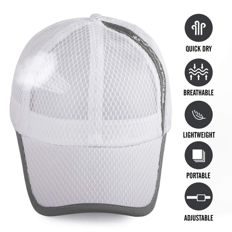 [Australia] - ELLEWIN Unisex Breathable Quick Dry Mesh Baseball Cap Running hat 