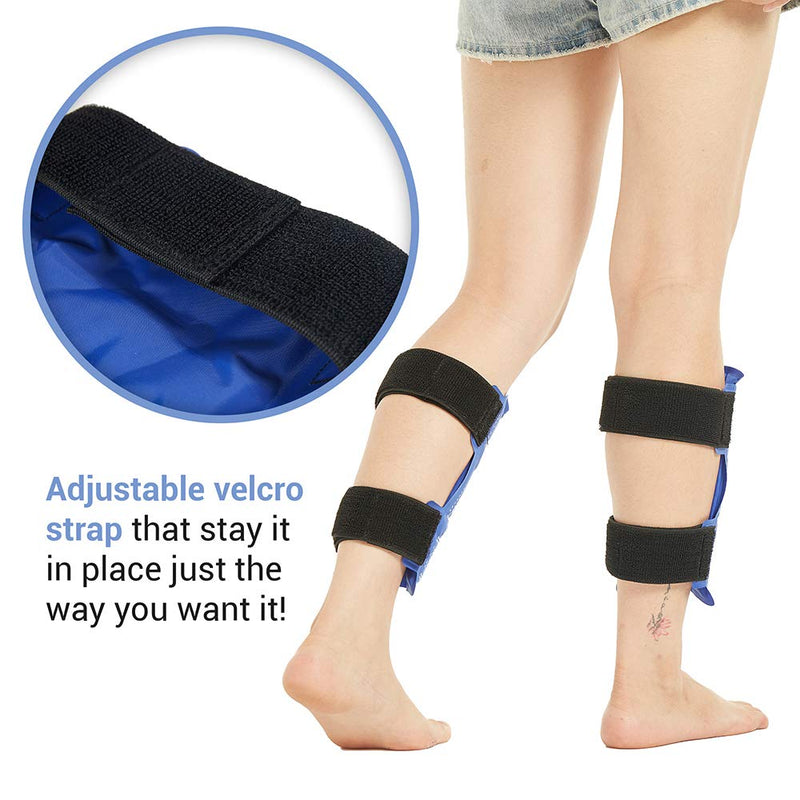 [Australia] - Shin Splint Ice Pack 2 Pack - Reusable Shin Cold and Hot Wrap for Shin Splints Pain Relief, Flexible Ice Pack for Runners 