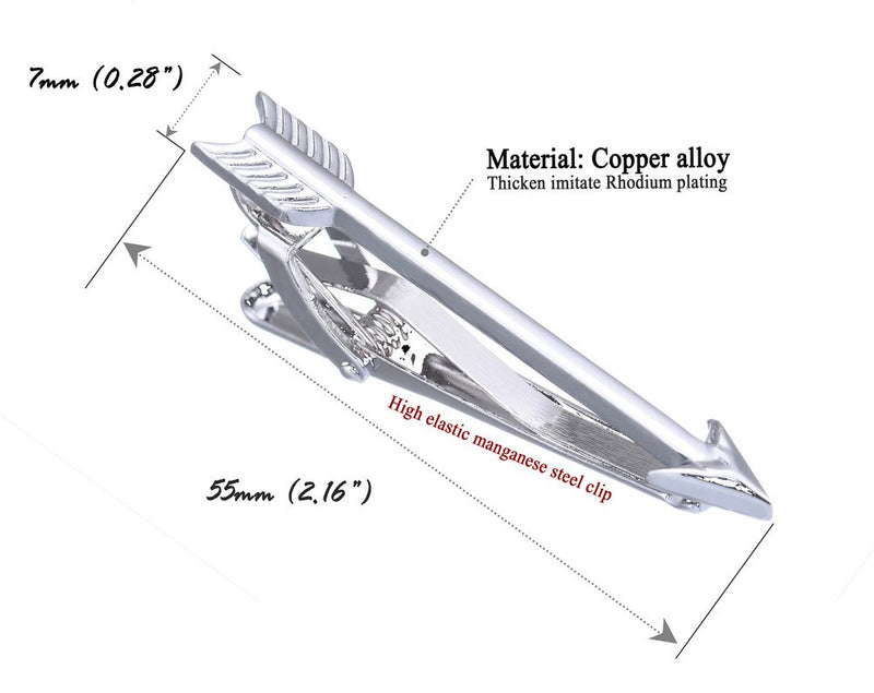[Australia] - Salutto Tie Bar Mens Tie Clip Special Shape Shirt Tie Bar Clip Arrow 