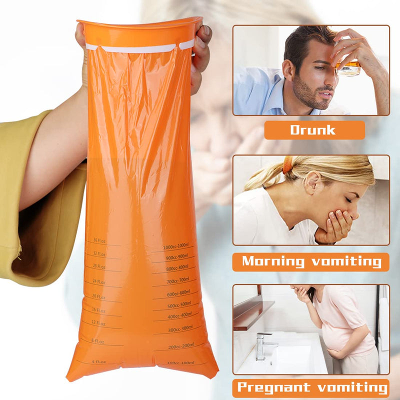 [Australia] - Vomit Bags Sick Bags Disposable Emesis Bags 16 Pieces Barf Bag with Snap for Travel Motion Sickness, Airsick 1000ml Car Sickness Bag 