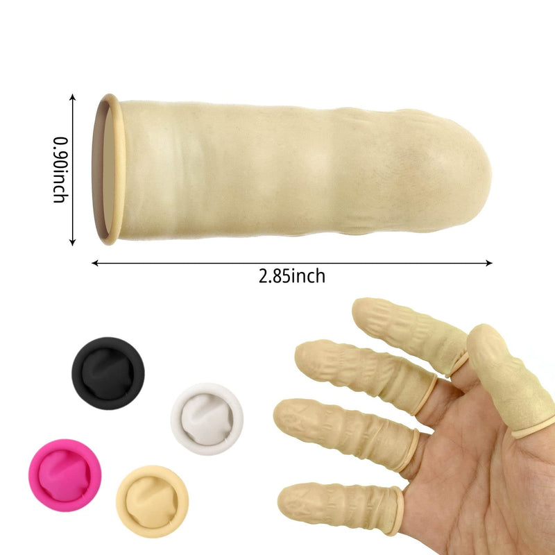 [Australia] - 100 Pcs Finger Cots, Disposable Finger Protectors, Latex Anti-Static Finger Tip Rubber Protect Keeping Dressing Dry and Clean (100 Pcs, Pink) 100 Pcs 