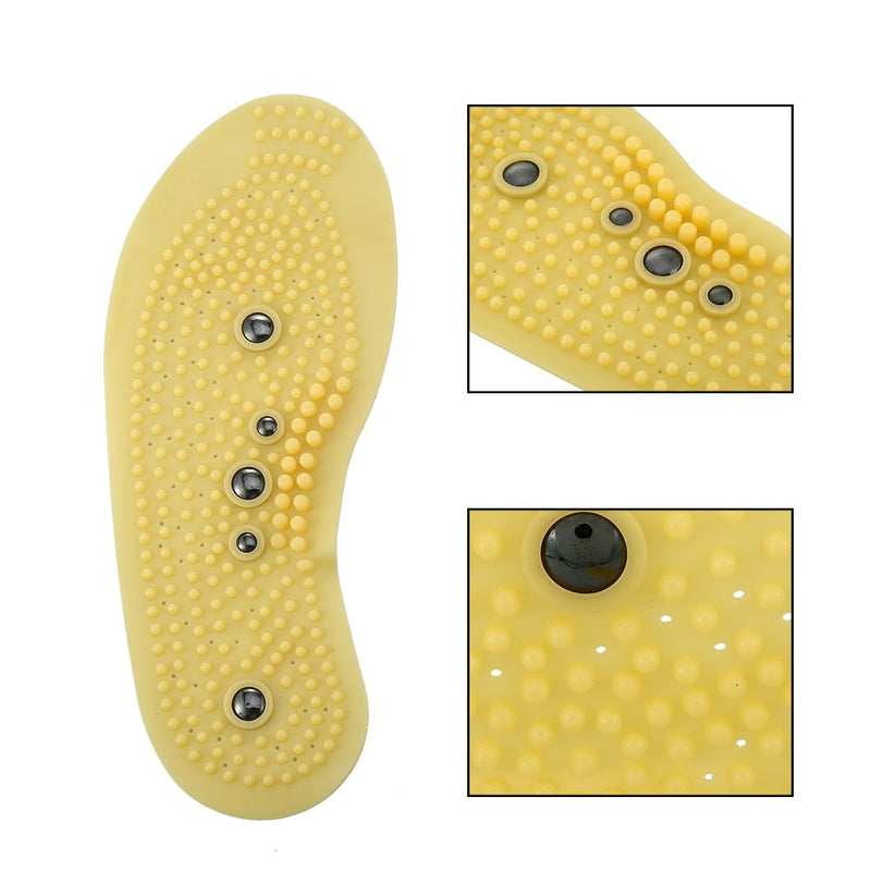 [Australia] - Magnetic Insoles for Men Women Acupuncture Points Massaging Shoes Pads Breathable Cure Foot Odor Orthotic Shoe Inserts(41-45-Orange) 41-45 Orange 