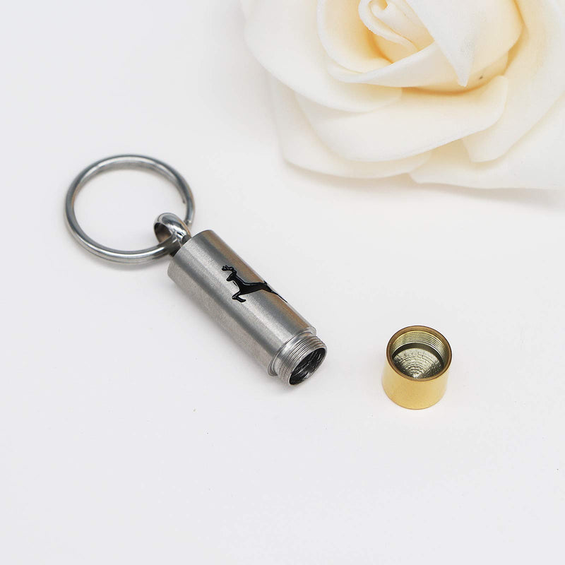 [Australia] - Deer Cylinder Cremation Jewelry for Ashes Stainless Steel Keepsake Pendant Memorial Jewelry Keepsake Ashes Holder Urn Necklace for Men Women Keychain 