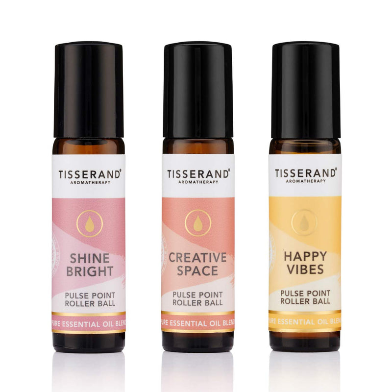 [Australia] - Tisserand Aromatherapy | The Little Box of Happiness | Roll On Essential Oils Happiness Set | 100% Pure Natural Essential Oil | 3 X 10ML 