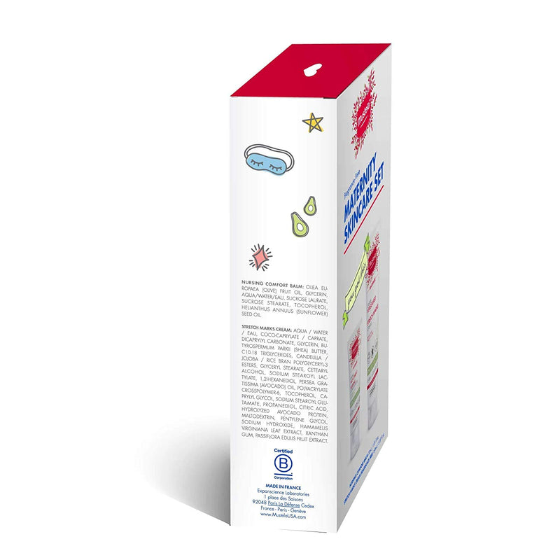 [Australia] - Mustela Maternity Pregnancy Skincare Set - Nursing Comfort Balm & Stretch Marks Cream - with Natural Ingredients - Fragrance Free - 2 Items Set 