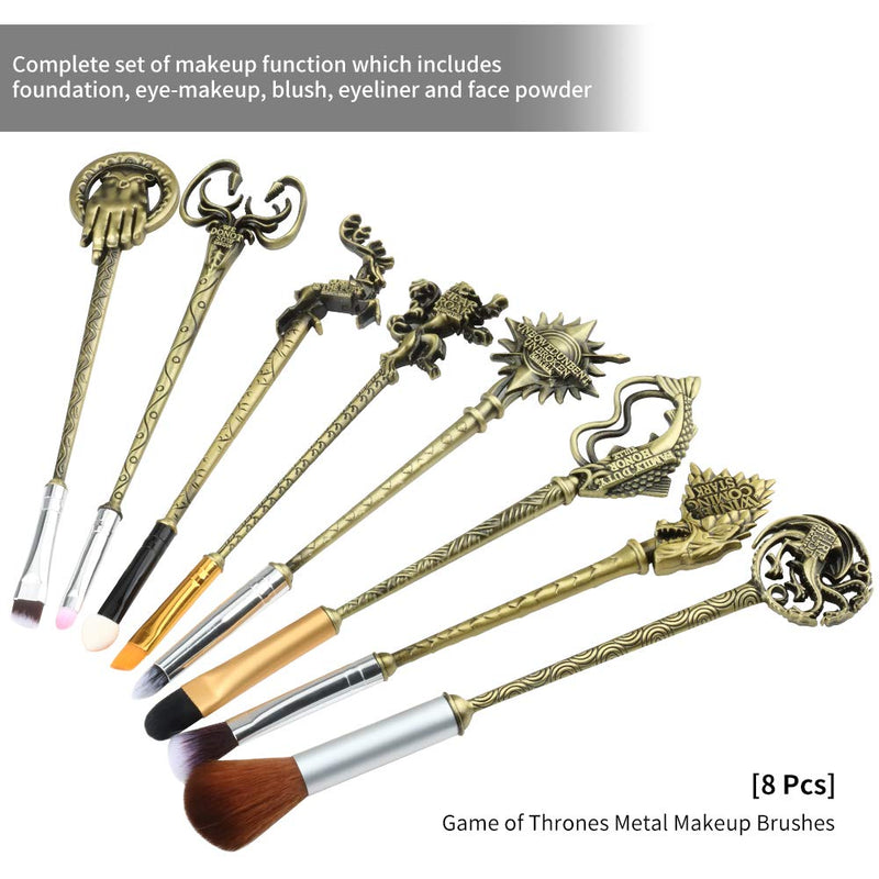 [Australia] - Game of Thrones Makeup Brushes Set,WeChip Makeup Brushes for Foundation Blending Blush Concealer Eyebrow Face Powder Game of Thrones Brushes Bronze 