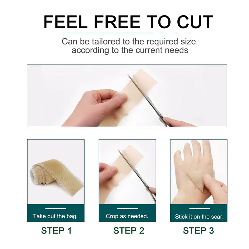 [Australia] - Silicone Scar Sheets (4x300CM), Professional Removal New & Old Scars from Post Surgery,Injury,Burns, Acne Scar Treatment, C-Section, Keloid 