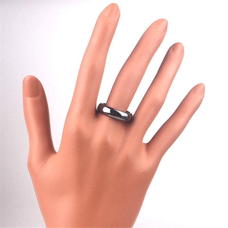 [Australia] - 3Pcs Black Hematite Magnet Stone Ring Absorb Negative Energy Anxiety Balance Chakra Ring for Women Men Girl Boy Teens Lover Friend Friendship Unisex Jewelry Gift 6 