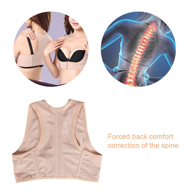[Australia] - Posture Corrector Bra For Women Push Up Chest Breast Vest Tops Back Support Belt Hunchback Relief Humpback Correction Band (S) S 