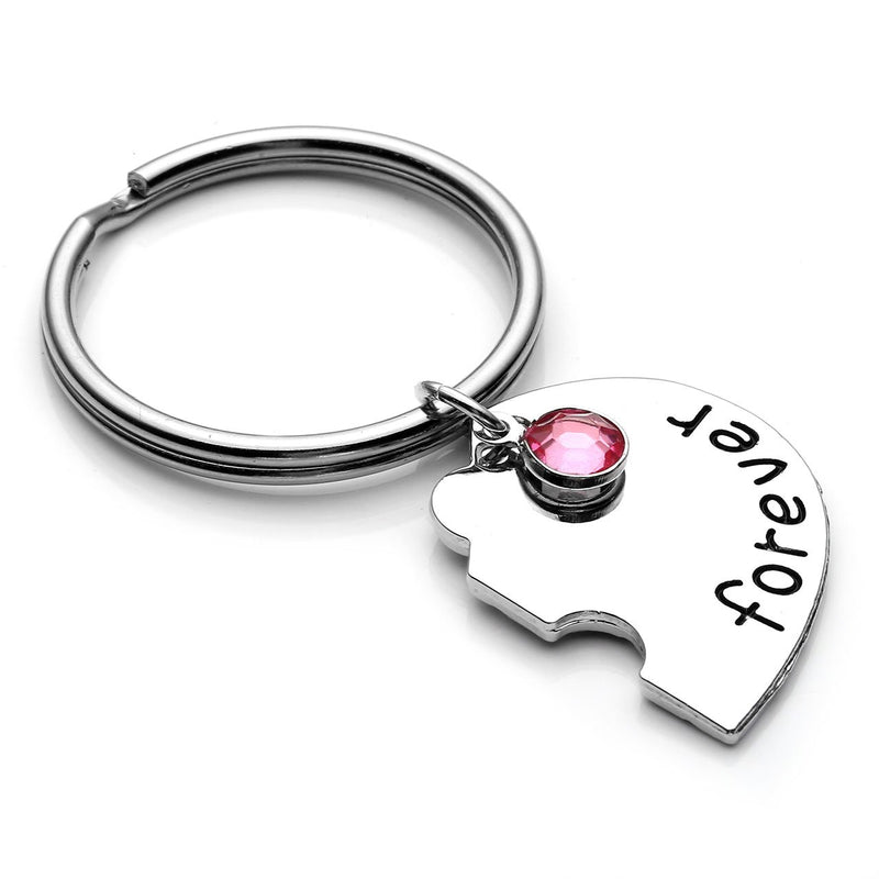 [Australia] - Jovivi Best Friends Forever and Ever Friendship Necklaces Keychains for 3/4,Alloy Heart Matching Puzzle Piece BBF Friendship Jewelry 3pcs/set(Keychains) 