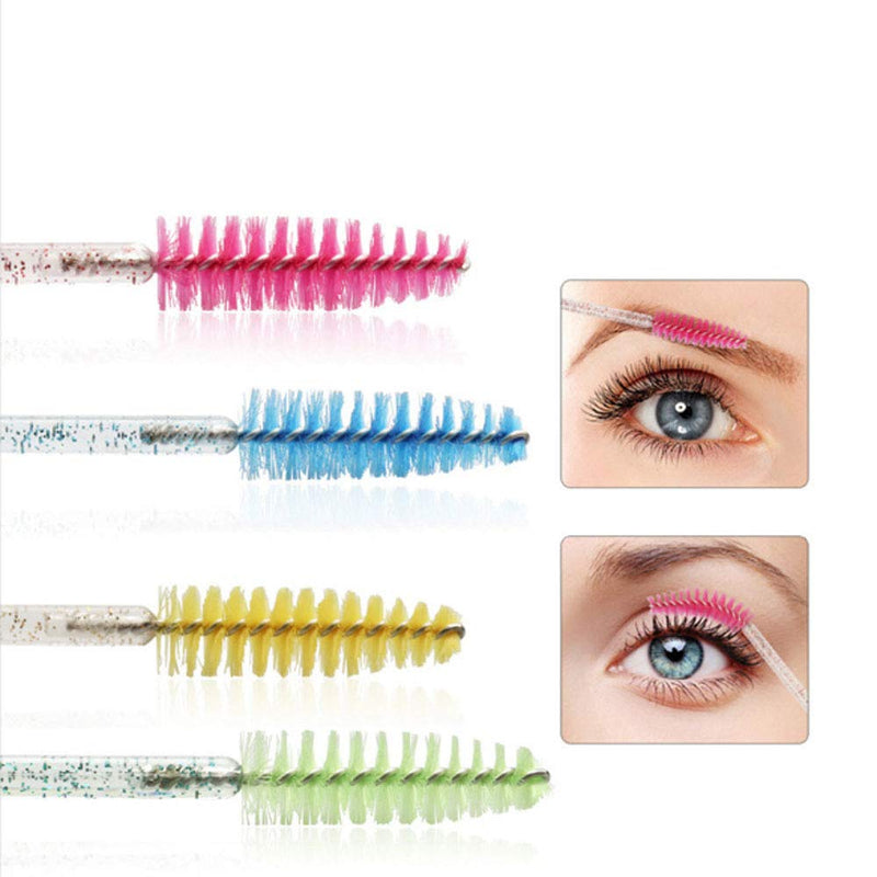 [Australia] - lnndong-7 colors, 350 cute crystal flash handle eyelash brush, mascara brushes disposable, suitable for beauty center or personal use, bobbin eyelash stick, eyelash bobbin brush. 