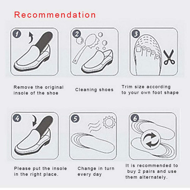 [Australia] - ZHIYE Height Increasing Shoe Insole, 3 cm 5cm 7 cm Adjustable 3-Layer Orthotic Air Cushion Heel Insert Increase Insole for Men Women Black 