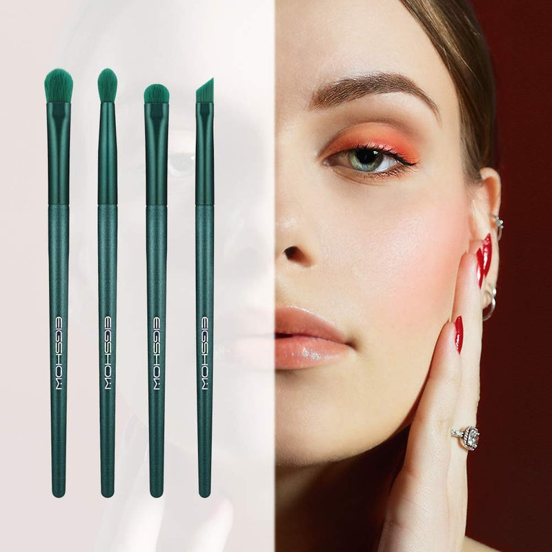 [Australia] - Makeup Brushes, Eigshow Premium Makeup Brush Set Synthetic Cosmetics Foundation Powder Concealers Blending Eye Shadows Face Kabuki Makeup Brush Sets (8pcs, Green) Jade Green 8pcs 