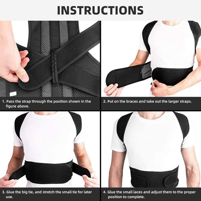 [Australia] - Back Support Belts Posture Corrector Back Brace Improves Posture and Provides For Lower and Upper Back Pain Men and Women -XXL 2X-Large (Pack of 1) 