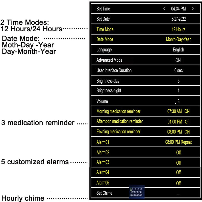 [Australia] - Remote Control 9 Inch Digital Day Clock Non-Abbreviations Day and Date Dementia Vision Impaired Calendar Clocks Perfect for Seniors Elderly 