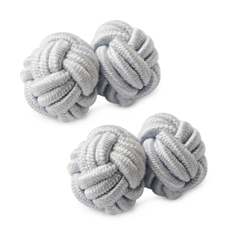 [Australia] - HONEY BEAR Silk Knot Fabric Cufflinks 5 Pairs Set for Mens Shirt Gift round 8 without box 