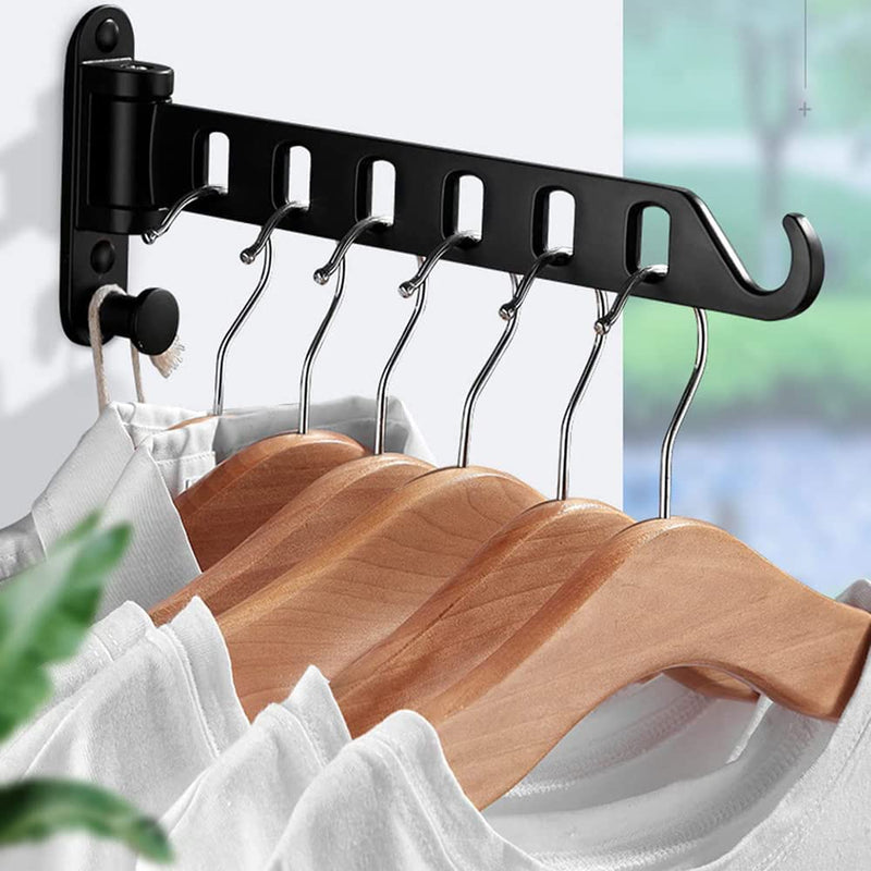 [Australia] - Lxoraziy Wall Mounted Clothes Hanger, Foldable Wall Clothes Airer, 180° Swivel Hanger, Wall Hook with Screw, for Laundry, Bathroom, Utility Room, Bedroom 