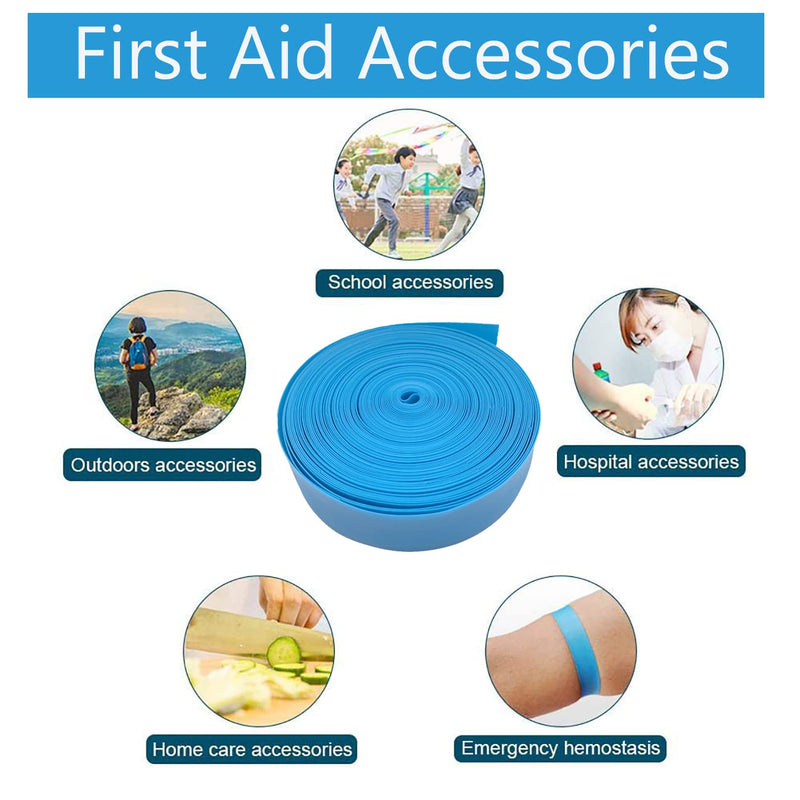 [Australia] - HXCH Outdoor Disposable Med Tourniquet - First Aid Survival Emergency Supplies, TPE, Latex Free, 18 inch Long, 25 Pcs/Roll 