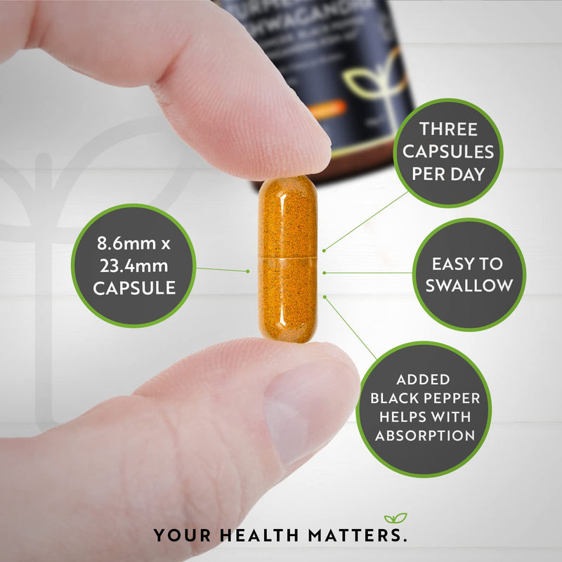 [Australia] - Organic Turmeric 2100mg (High Strength) & Ashwagandha KSM-66 � with Ginger & Black Pepper - 180 Vegan Capsules (2 Month Supply) - Ayurveda Supplement - Made in The UK by Nutravita 