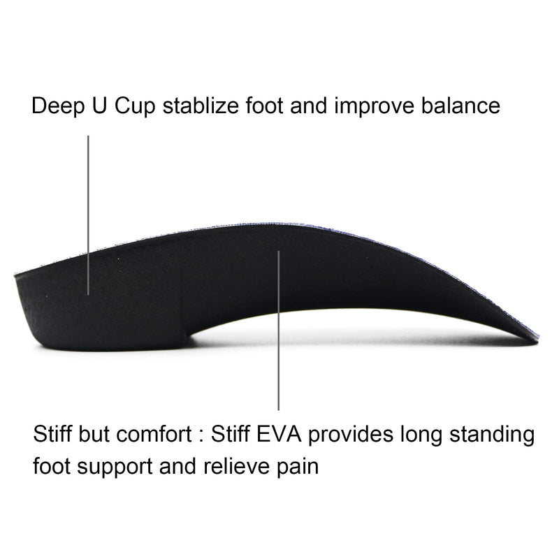 [Australia] - RooRuns FitFeet Orthotic Inserts 3/4 Length, High Arch Support Foot Insoles for Over-Pronation, Plantar Fasciitis, Flat Feet - Shoe Inserts for Walking, Running Men and Women S | Men's 5-6, Women's 6-7 