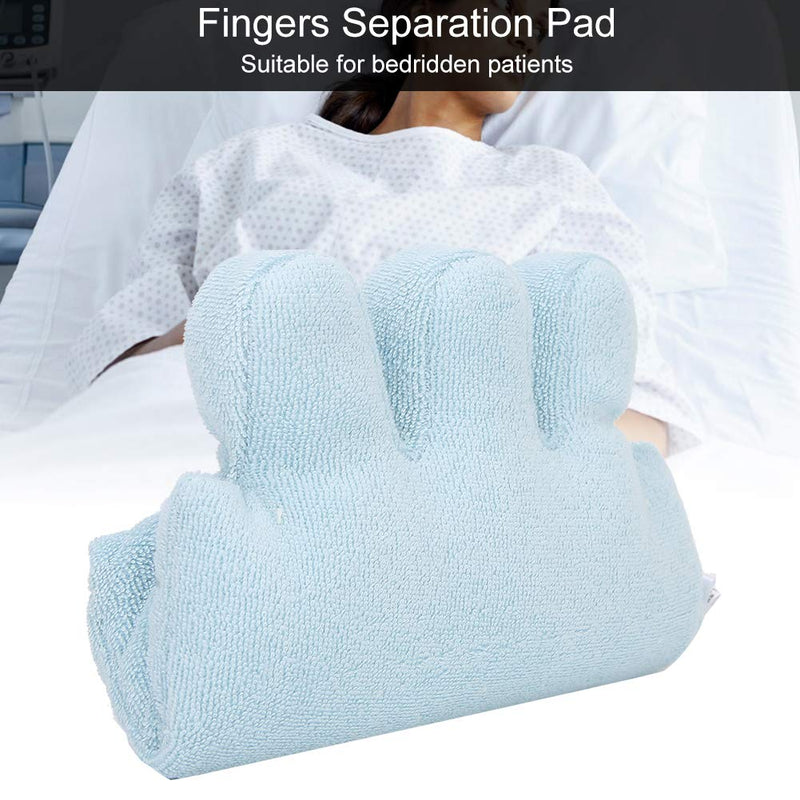 [Australia] - Cone with Finger Separator, Finger Contracture Cushion Hand & Finger Aid for Contracture & Skin Breakdown, Comfortable Protection & Finger Separation(blue) Blue 