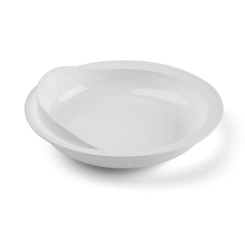 [Australia] - Providence Spillproof 9" Scoop Plate High-Low Adaptive Bowl - 2-Pack - Dish for Disabled, Handicapped, and Elderly Adults with Special Needs from Parkinsons, Dementia, Stroke or Tremors - PSC 996 2 Piece Set 1 Red - 1 White 