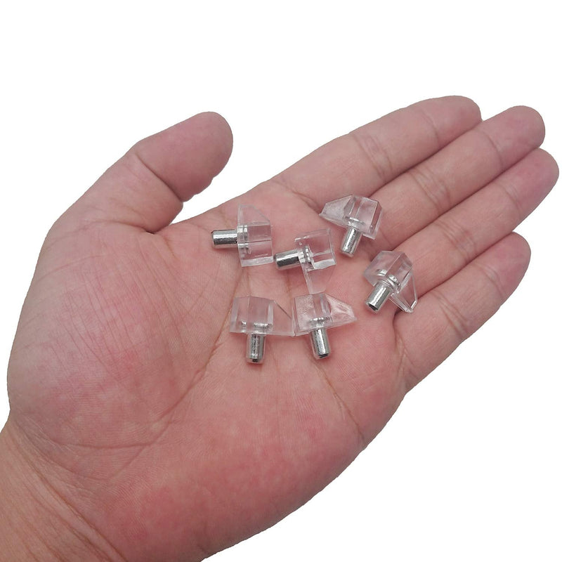 [Australia] - 5 mm Clear Shelf Support Pegs Cabinet Clips Holder Plastic Bookcase Self-Locking Pins 