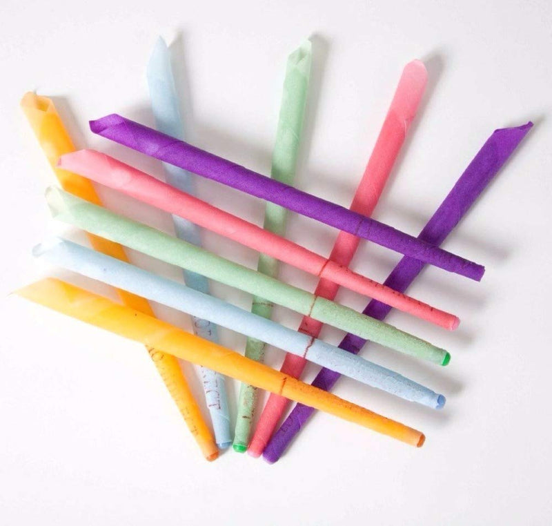 [Australia] - Happycoco All Natural Ear Candles Beeswax Candling Cones - 16 Pcs (8 Colours), 100% Non-Toxic Cylinders Fragrance Hollow Cone Candles with 8 Protective Disks Classic -8 Colors 16 Pcs 