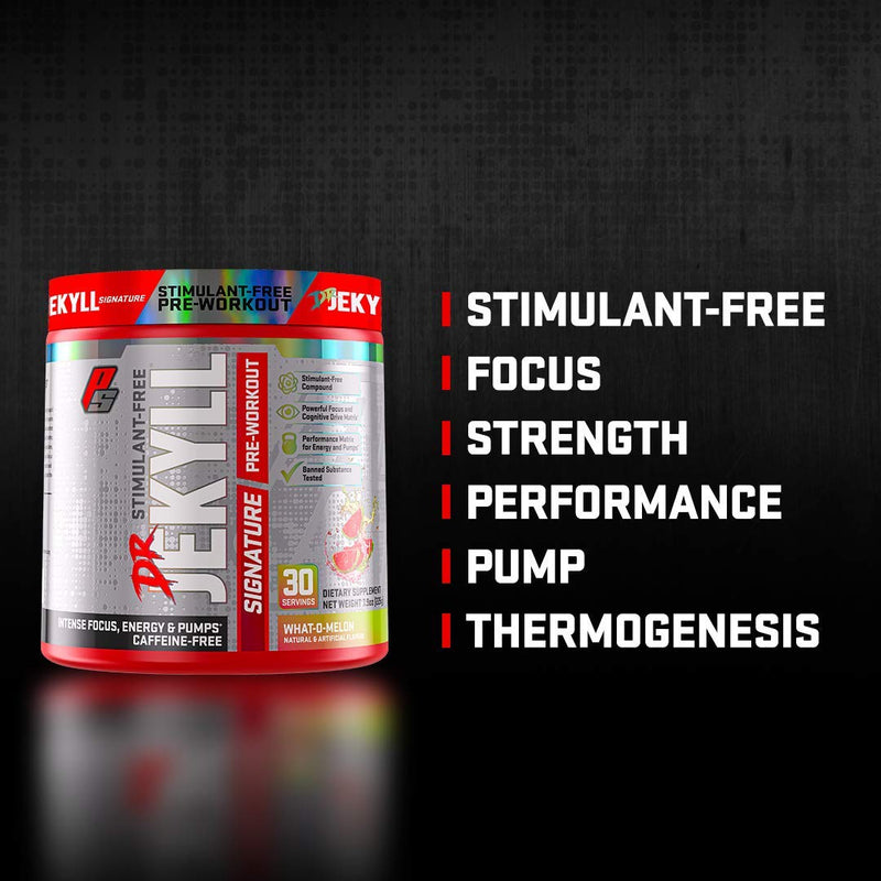[Australia] - ProSupps Dr. Jekyll Signature Pre-Workout Powder, Stimulant & Caffeine Free, Intense Focus, Energy & Pumps, (30 Servings, Blueberry Lemonade) 