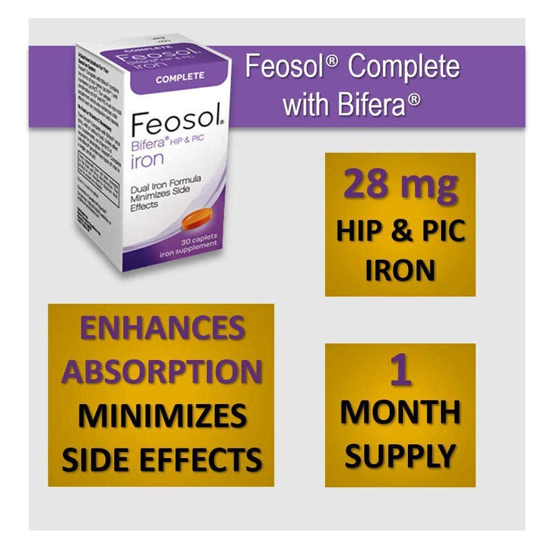 [Australia] - Feosol Complete with Patented Bifera Iron Caplets, 30ct 