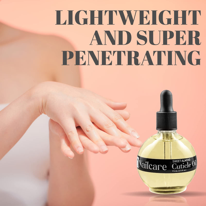 [Australia] - C CARE Sweet Almond Cuticle Revitalizing Oil 2.5 oz - Moisturizes and Strengthens Nails and Cuticles - Soothing and Nourishing - Paraben and Cruelty Free with Natural Ingredients - Dropper & Brush included 