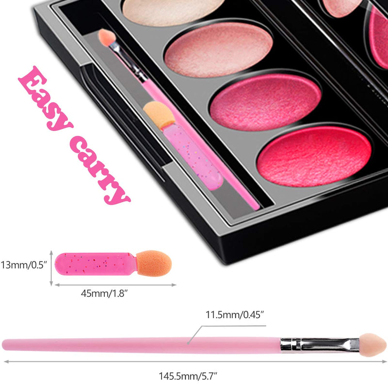[Australia] - QY 24PCS Pink Eye Shadow Sponge Applicators Eyeshadow Brushes Makeup Tool 