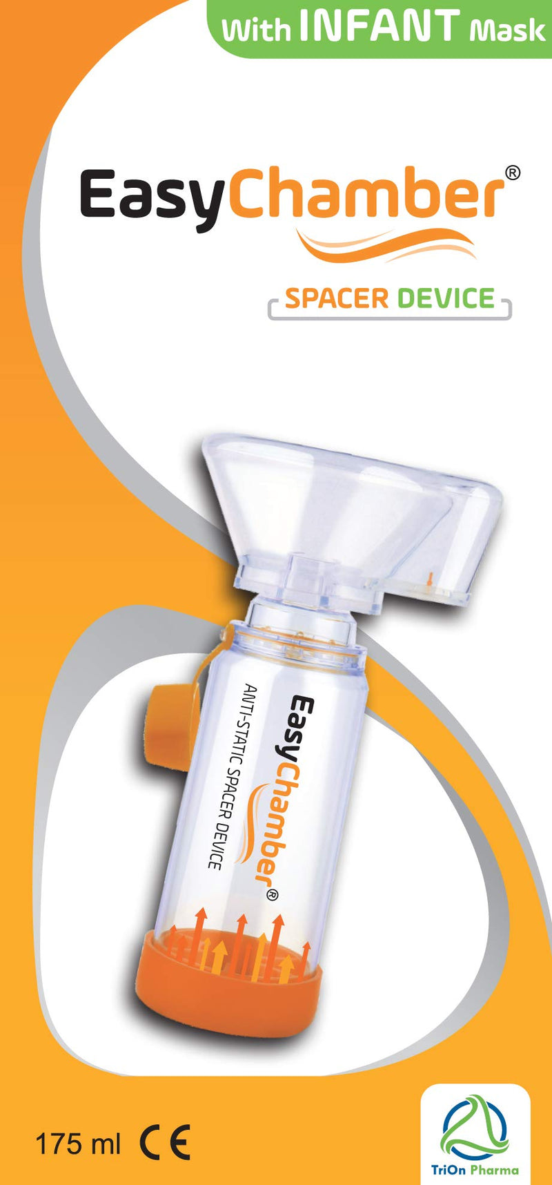 [Australia] - EasyChamber Anti-Static Spacer Device with Infant Mask, Inhaler Chamber, use with Metered Dose Inhaler, BPA and Latex Free 