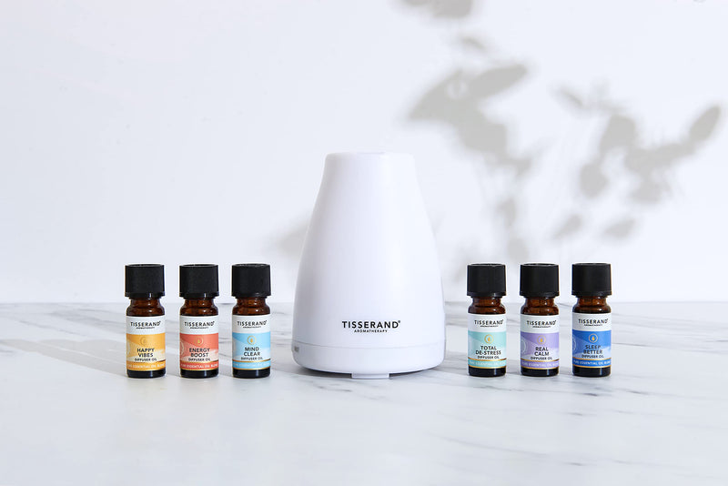 [Australia] - Tisserand Aromatherapy | Aroma Spa Diffuser | For Use With Essential Oils | Mood Lighting | 5 Hours Ultra-Quiet Continuous Mist | 100ml Capacity 