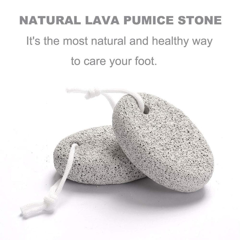 [Australia] - Natural Pumice Stone for Feet, Borogo 2-Pack Lava Pedicure Tools Hard Skin Callus Remover for Feet and Hands - Natural Foot File Exfoliation to Remove Dead Skin, Heels, Elbows, Hands 