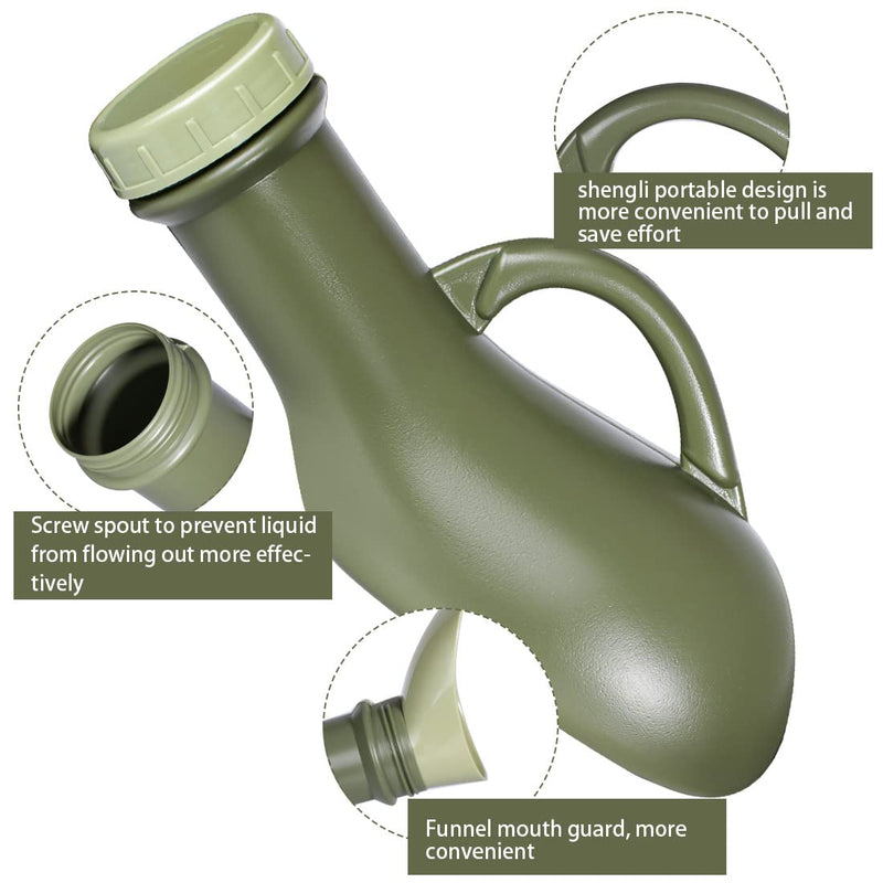 [Australia] - Urinal Unisex Incontinence Bottles Portable Pee Bottle Urine Bottle Large Pee Containers for Camping Car Travel Traffic Jam Queuing 1L 