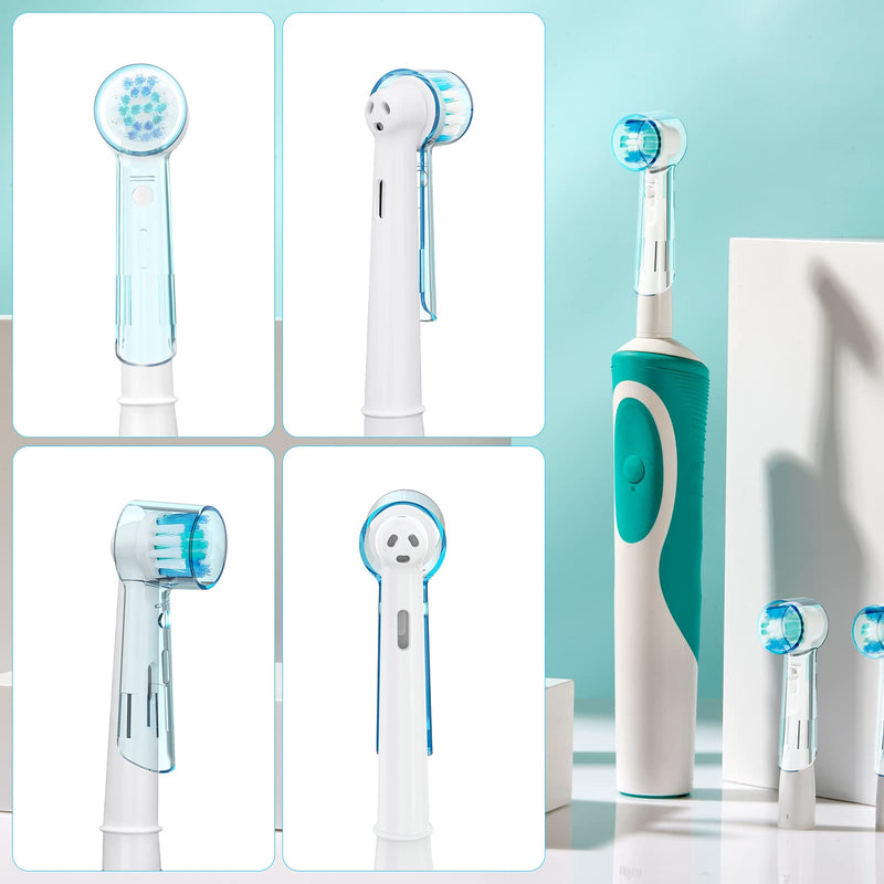 [Australia] - LOPHE Travel Portable Toothbrush Head Covers, 8Pcs Plastic Toothbrush Head Protector Cap, Dustproof Electric Toothbrush Protective Case for Home Outdoor Camping Hiking Travel Bathroom 