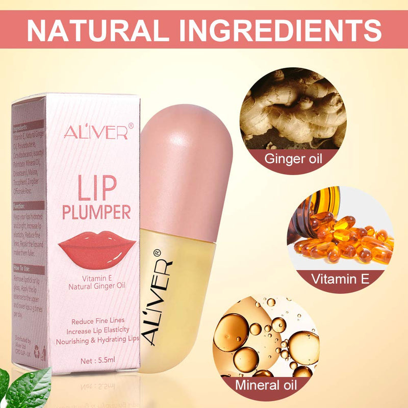 [Australia] - Lip Plumper, Natural Lip Plumper & Lip Care Serum, lip plumping lip gloss, lip plumper gloss, Day Care, Lip Enhancer Make Lips Fuller and Moisturizing Beautiful Fuller -5.5ml 