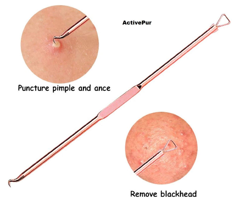[Australia] - Blackhead Remover Pimple Comedone Extractor Tool Best Acne Removal Kit - Treatment for Blemish, Whitehead Popping, Zit Removing for Risk Free Nose Face Skin, Electroplated Best Seller 4 PCS w/case. 
