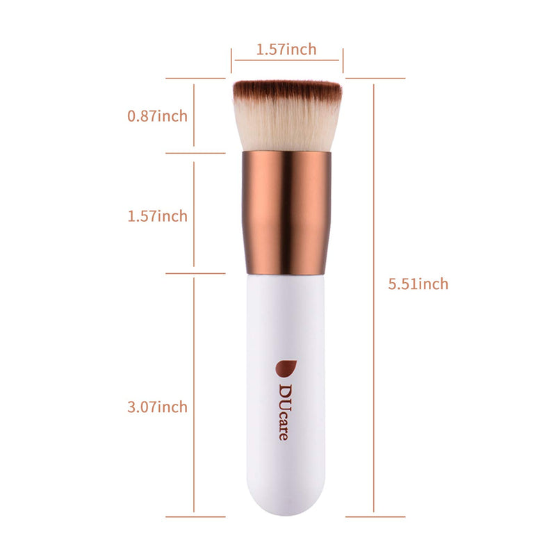 [Australia] - Powder Makeup Brush, DUcare Professional Powder Mineral Brush Kabuki Face Blush Brush Make Up Tool white 