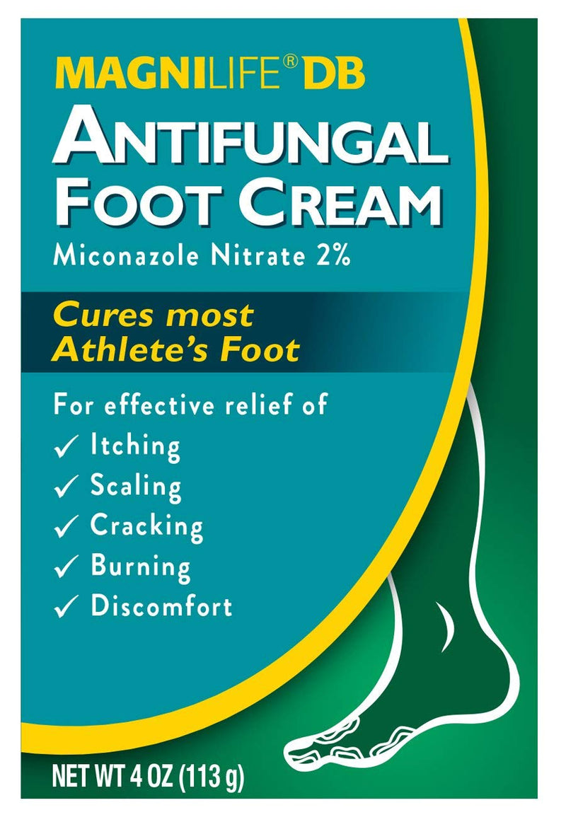 [Australia] - MagniLife DB Antifungal Foot Cream, Soothing Fast-Acting Relief of Itching, Scaling, Cracking, Burning & Discomfort - Natural Moisturizing Anti-Fungal Cream with Miconazole Nitrate 2% - 4 oz 